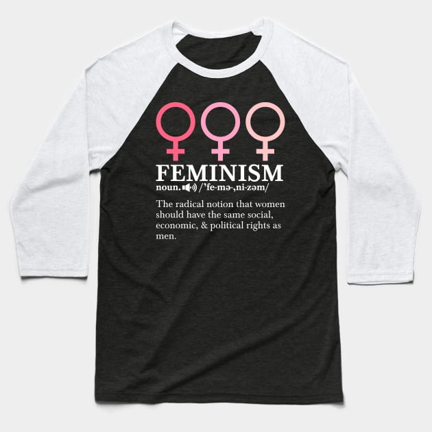 Political Flower Power Resist Feminism Definition Equality Feminist Baseball T-Shirt by CheesyB